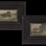SCHOLL, Fritz: Zwei kleine Gemälde mit Pferdegespannen - Foto 1