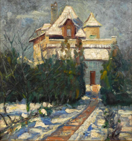 SEEMANN, Herbert: Winterliches Anwesen mit Villa - photo 1