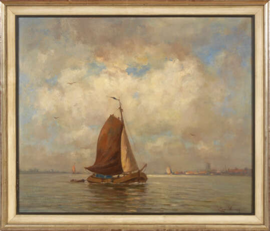 VAN WANING, Cornelis Anthonij: Fischerboote vor dem Hafen - photo 2