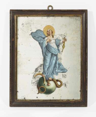 Nonnenspiegel mit Maria Immaculata, Süddeutsch, 18./19. Jahrhundert - Foto 1