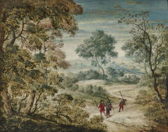 Weite Baumlandschaft mit Wanderern , Coninxloo, Gillis van 1544 Antwerpen - 1606 Amsterdam - photo 1