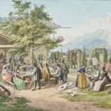 Schützenfest am Tegernsee , Quaglio, Lorenzo 1793 München - 1869 ebenda - Foto 1