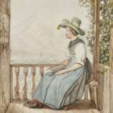 Jäger - Bäuerin vor Andachtsbild , Deutsch um 1829 - Foto 2