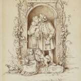 Familie im Hauseingang - Junge Frau mit Schwalben , Richter, Adrian Ludwig 1803 Dresden - 1884 ebenda - фото 1