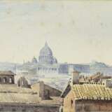 Rom - Blick über die Dächer auf Sankt Peter , Deutsch 1. Hälfte 19. Jahrhundert 1. Hälfte 19. Jahrhundert - фото 1