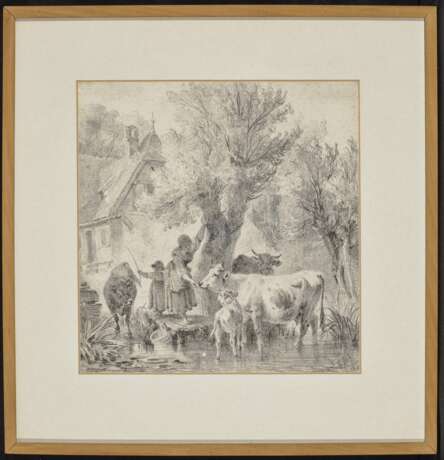 Bauernmädchen mit Kühen an der Tränke , Voltz, Johann Friedrich 1817 Nördlingen - 1886 München - фото 2