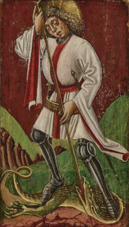 Hl. Georg , Süddeutsch 2. Hälfte 15. Jahrhundert - Foto 1