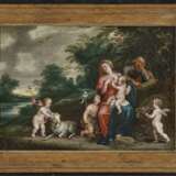 Die Heilige Familie mit dem Johannesknaben und Engeln , Flämisch (Peeter van Avont, 1600 Mechelen - 1652 Deurne [Antwerpen], Umkreis?) 17. Jahrhundert - Foto 2