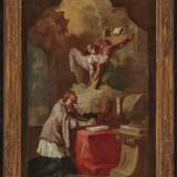 Hl. Johannes Nepomuk in Anbetung des Kreuzes Wohl Bozzetto für ein Altarbild. , Süddeutsch (?) 18. Jahrhundert - фото 2