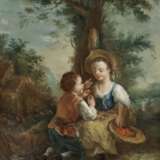 Galante Kinderszenen in Baumlandschaft Zwei Gemälde. , Art des Seekatz, Johann Conrad 1719 Grünstadt - 1768 Darmstadt - photo 2