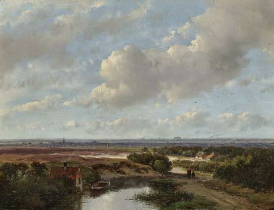 Weite Landschaft bei Haarlem , Schelfhout, Andreas 1787 Den Haag - 1870 ebenda - фото 1