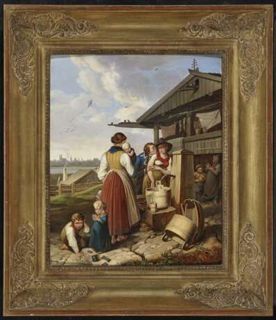 Am Brunnen , Weller, Theodor Leopold 1802 Mannheim - 1880 ebenda - photo 2