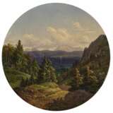 Blick auf einen Gebirgssee , Morgenstern, Carl, zugeschrieben 1811 Frankfurt a. M. - 1893 ebenda, zugeschrieben - Foto 1
