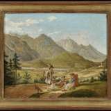Jäger und Bauernpaar in der Jachenau , Süddeutsch 19. Jahrhundert - photo 2