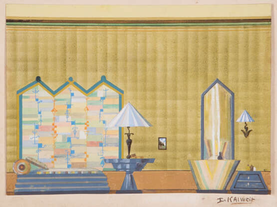 Art-déco-Künstler 1920-1930: "Interieur" - Foto 1