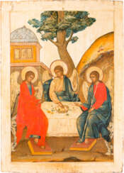 FINE AND LARGE-SIZED ICON OF THE HOLY TRINITY (OLD TESTAMENT TYPE)