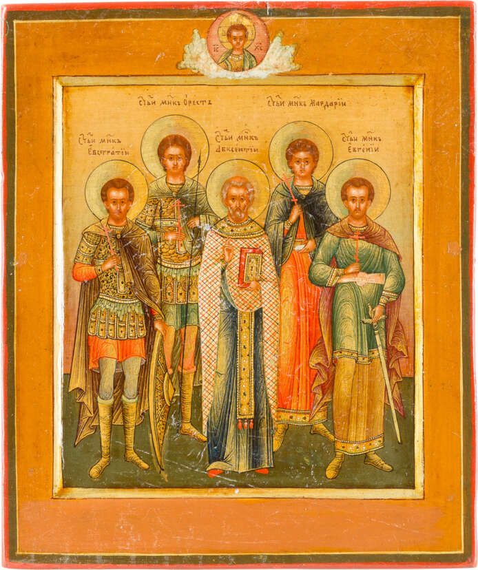 Пять св. Икона пять святых престольный. Икона трех святителей Мстера. Икона пять святых апостолов. Икона с пятью святыми.