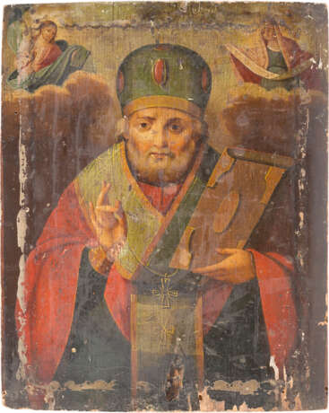 TWO ICONS: SAINT NICHOLAS WONDERWORKER, AND PANTELEIMON THE HOLY ALEXANDRA - photo 2