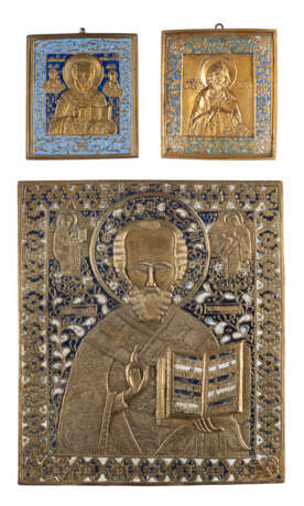 LARGE AND SMALL ICON WITH ST. NICHOLAS OF MYRA, AS WELL AS A SMALL ICON WITH THE SAINT NIPHONT - photo 1