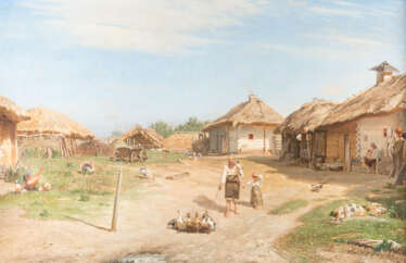 PJOTR ALEXANDROWITSCH SUCHODOLSKIJ 1835 Kaluga-Region - 1903 St. Petersburg Ukrainisches Dorf