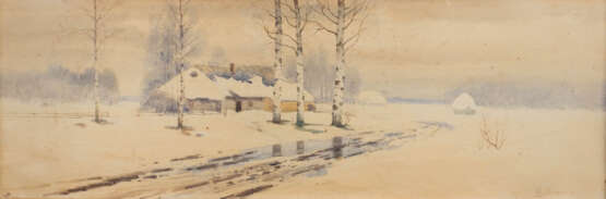 Iwan Winogradow. IWAN WINOGRADOW Russischer Maler, tätig um 1900 Winterlandschaft - photo 1