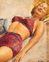 JURI IWANOWITSCH PIMENOW 1903 Moskau - 1977 ebenda Liegende Frau am Strand