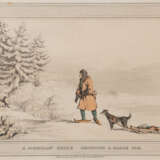 Matthew Dubourg. MATTHEW DUBOURG 1808 - 1838 englischer Graveur 'Ein sibirischer Verbannter schiesst einen schwarzen Fuchs' - photo 1