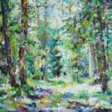 “Italian afternoon in the woods” Canvas Oil paint Impressionist Landscape painting 2008 - photo 1