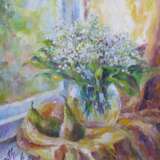 “Lilies and pears” Canvas Oil paint Impressionist Still life 2010 - photo 1