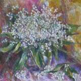 “Lilies of the valley” Canvas Oil paint Impressionist Still life 2008 - photo 1