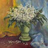 “May Lily of the valley” Canvas Oil paint Impressionist Still life 2001 - photo 1