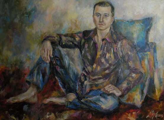 “Portrait of a man” Canvas Oil paint Impressionist 2012 - photo 1