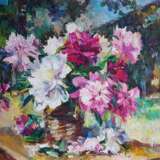 “Still life with peonies” Canvas Oil paint Impressionist Still life 2017 - photo 1