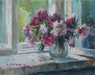 Peonies at the window