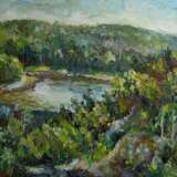 “Dam” Canvas Oil paint Impressionist Landscape painting 2011 - photo 1