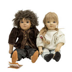 Couple of ROSANNA artist dolls, 2. H. 20. Century