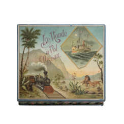 FRANKREICH geografische Gesellschaftsspiel "Le Monde à Vol d'Oiseau", um 1900.