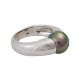 Ring mit Tahiti Zuchtperle, ca. 11 mm, grau-grün - photo 2
