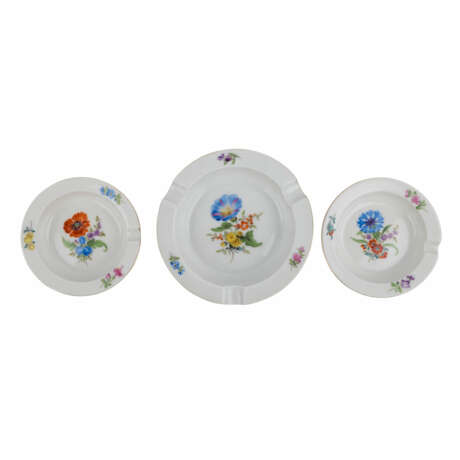 MEISSEN 13-piece group of 'flower painting', 2. Choice, 20. Century: - photo 1