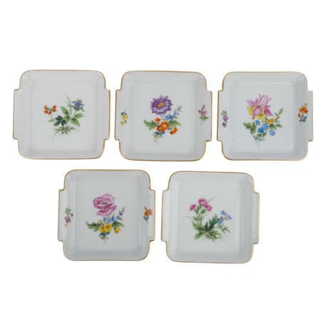 MEISSEN 13-piece group of 'flower painting', 2. Choice, 20. Century: - photo 3