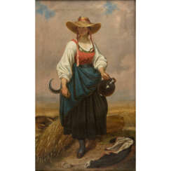 FORSTNER, S. (Maler 19. Jahrhundert), "Weizenernte"
