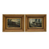 ALTMEISTER DES 18. Jahrhundert., Paar Gemälde "Hirten bei der Rast" - photo 1