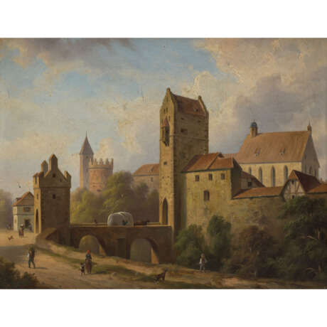 Maler/in 19./20. Jahrhundert, "Ravensburg, Blick auf das Kästlinstor am Hirschgraben", - фото 1