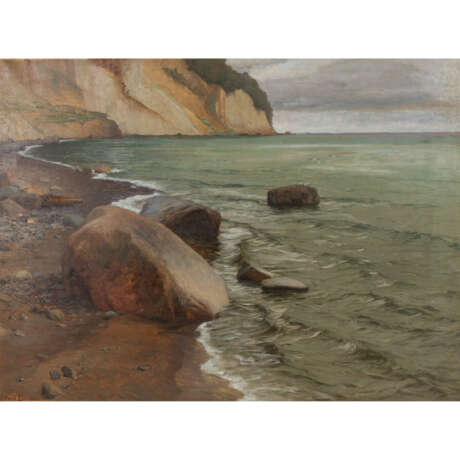 BOEHME, KARL (1866-1939), "Felsiger Strand vor Steilküste", - фото 1