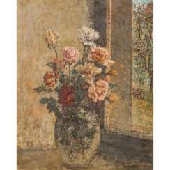 STAMMBACH, EUGEN (1876-1966), "Stillleben mit Blumen in Vase am Fenster",