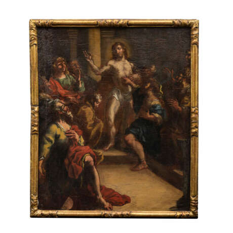 SÜDDEUTSCHER MALER 17./18. Jahrhundert, "Christus erscheint den Aposteln", - Foto 2