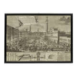 ITALIENISCHER GRAPHIKER des 18. Jahrhundert, "Veduta della piazza di Siena illuminata pel solenne ingresso della ... G. Principessa di T - Foto 2