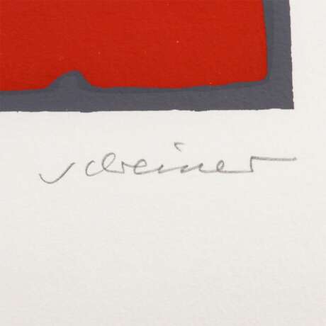 SCHREINER, HANS (geb. 1930), "Vulkanlandschaft in Rot", - photo 4