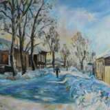“The water in the winter” Canvas Oil paint Impressionist Landscape painting 2013 - photo 1