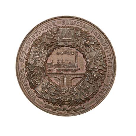 Brandenburg-Preußen - Bronzemedaille 1844, Auf die Gewerbeausstellung - фото 2